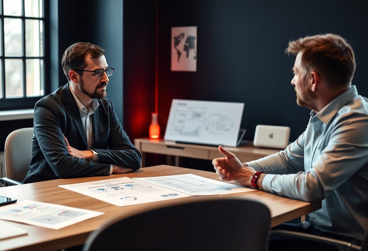 A ajairu.dev engineer listening to a UK SME business owner in a first discovery meeting